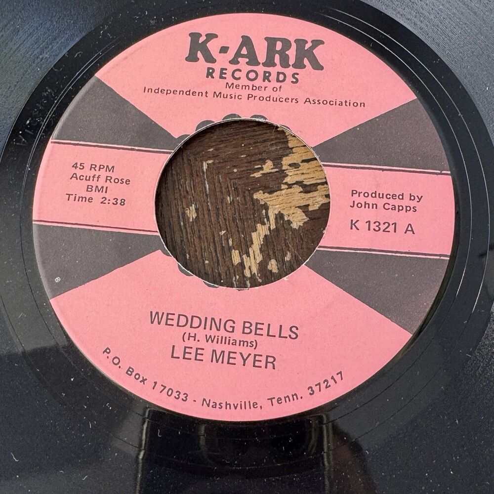 Lee Meyer K-Ark Records EX Vinyl 45 Wedding Bells - With This Ring I Thee Wed
